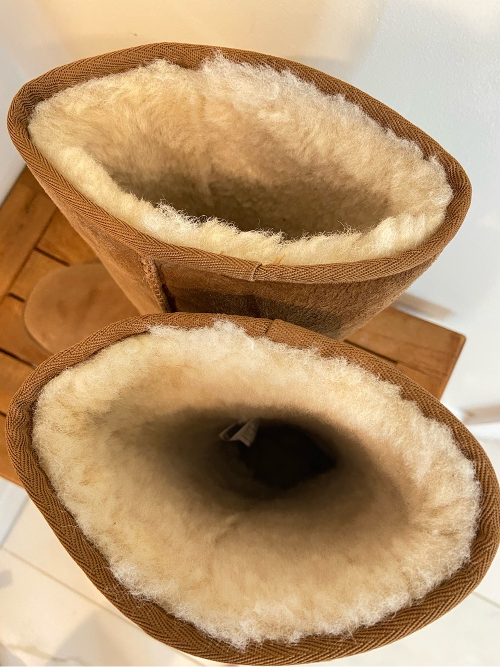 UGG Tall Shearling Boots in Chestnut Suede - Picture 5 of 10